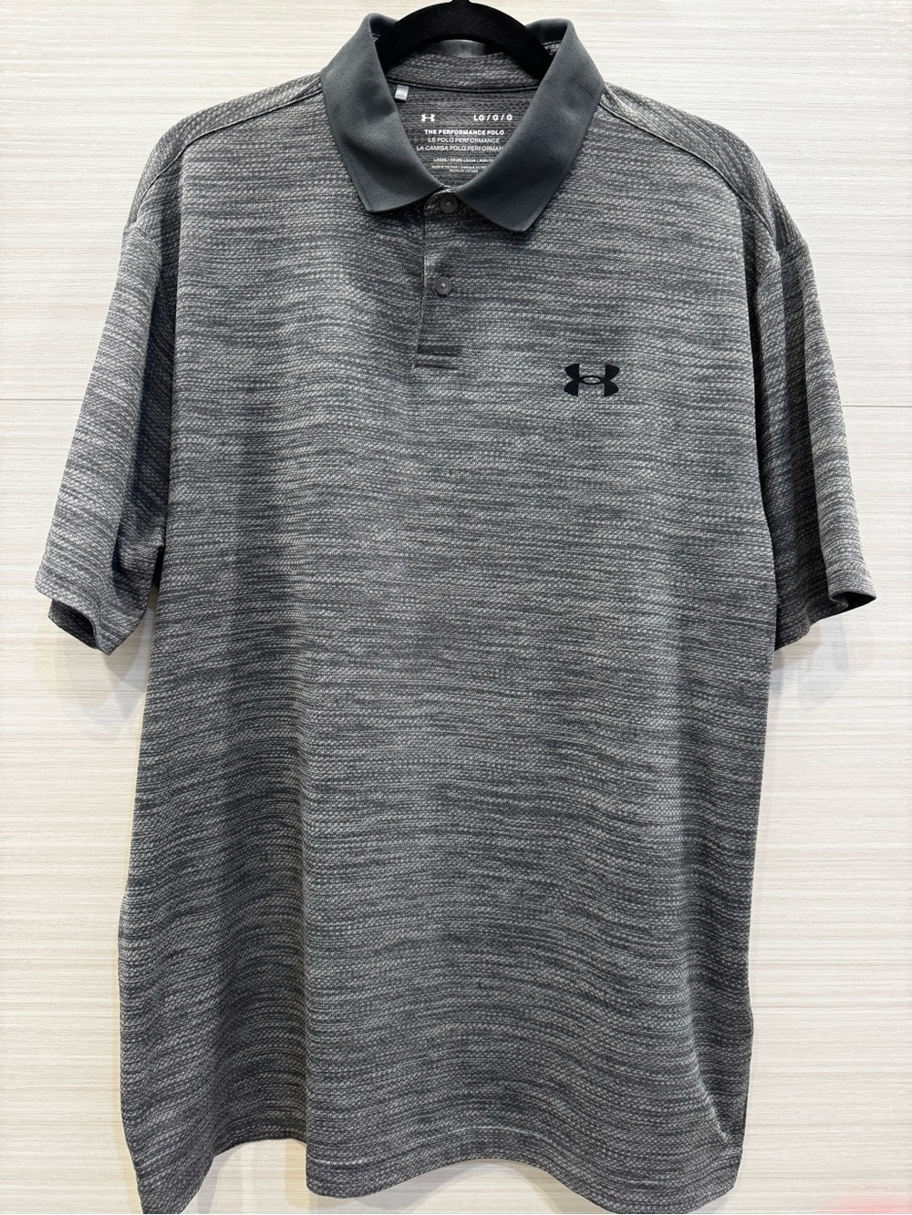 Under Armour Performance Polo Heathered Gray size L